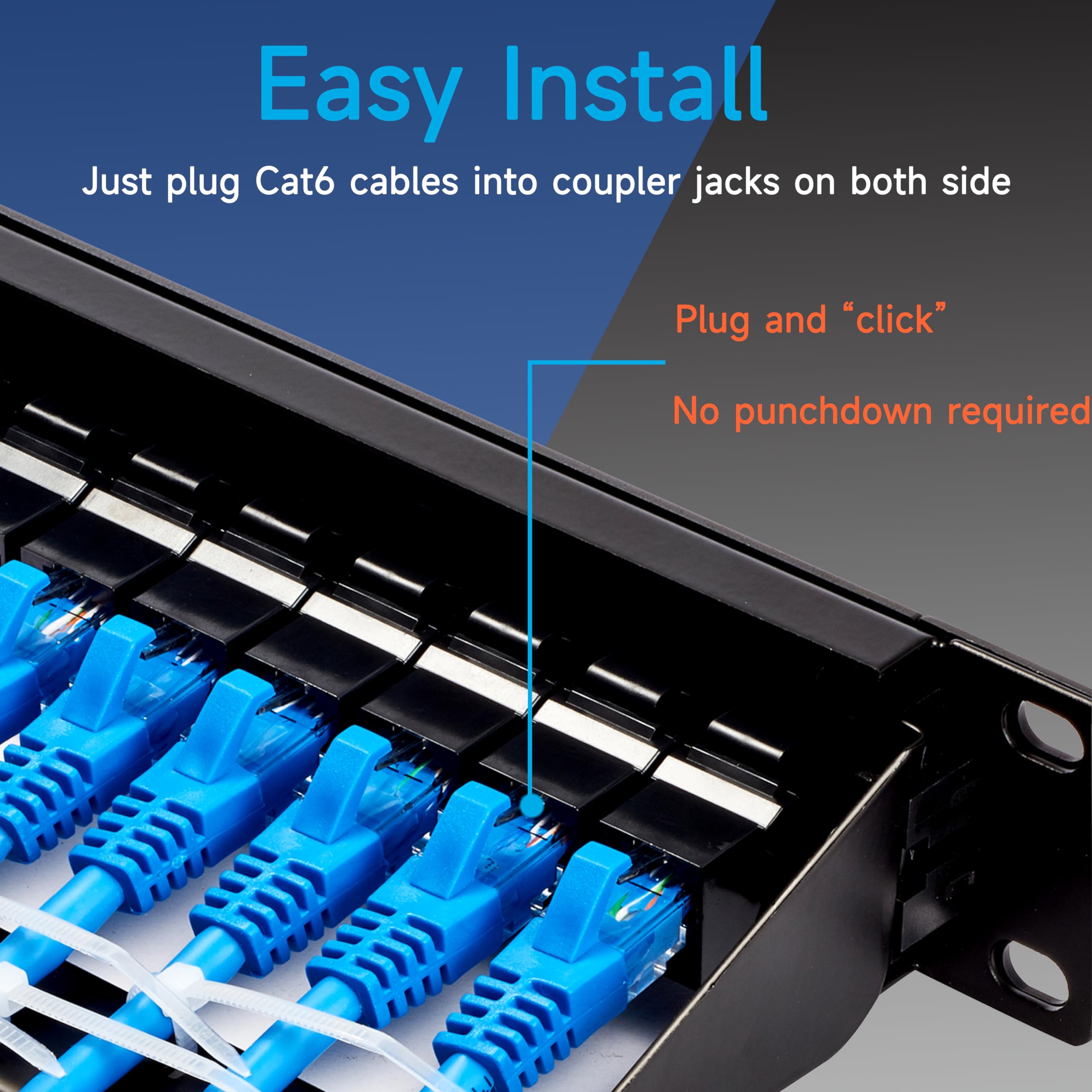 Amazon.co.jp: Lysymixs 24ポート RJ45 パッチパネル Cat6フィード